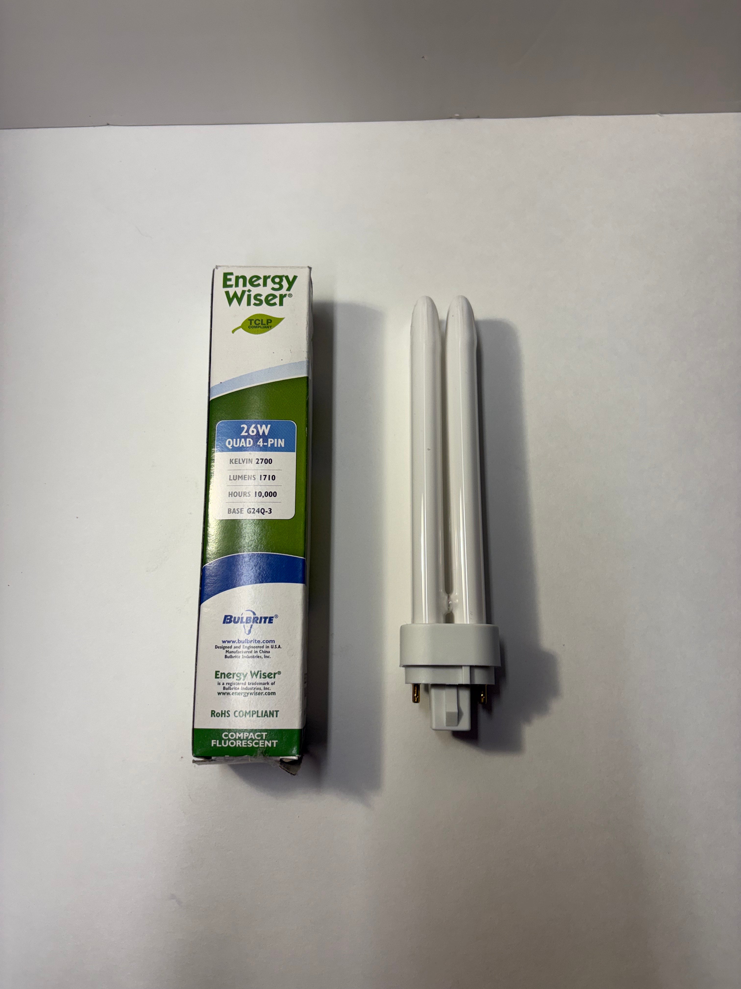 Bulbrite CF26D827/E - QuadTube Fluorescent - G24Q-3 Base