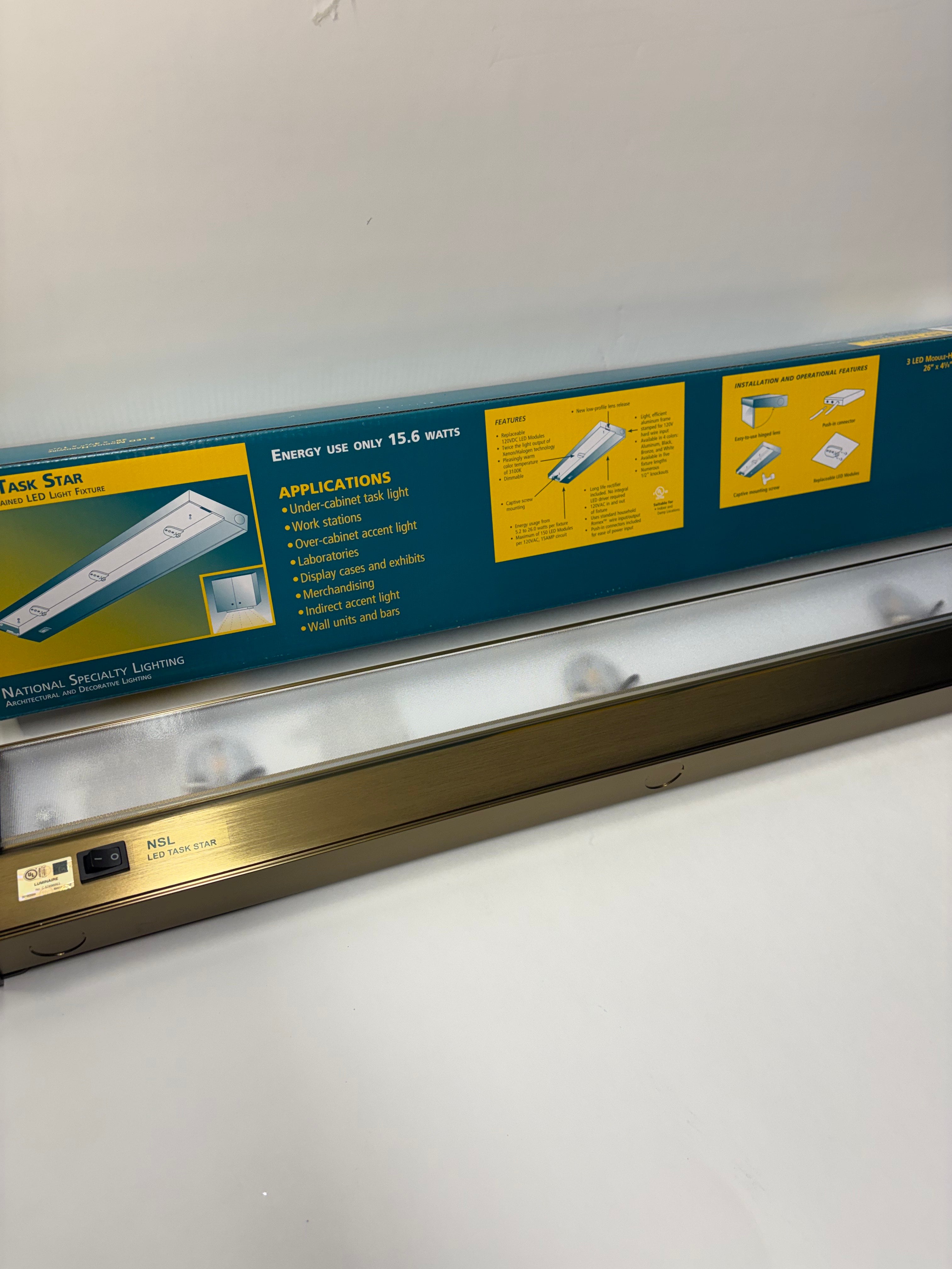 NSL LED 26" Bronze Task Light - LTS-3-HW-BZ-WW