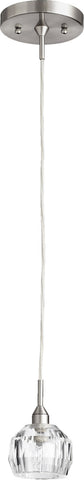 Quorum International Signature 1 Light Pendant in Satin Nickel 1363-65