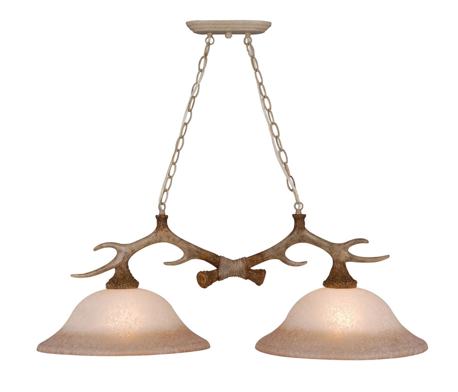 Vaxcel - PD33082NS - Two Light Linear Chandelier - Lodge - Noachian Stone