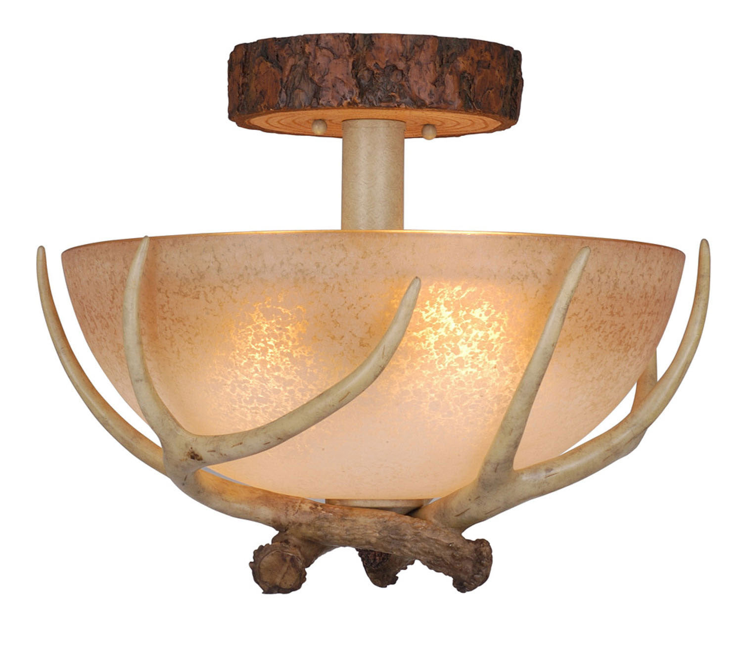 Vaxcel - CF33016NS - Three Light Semi-Flushmount - Lodge - Noachian Stone