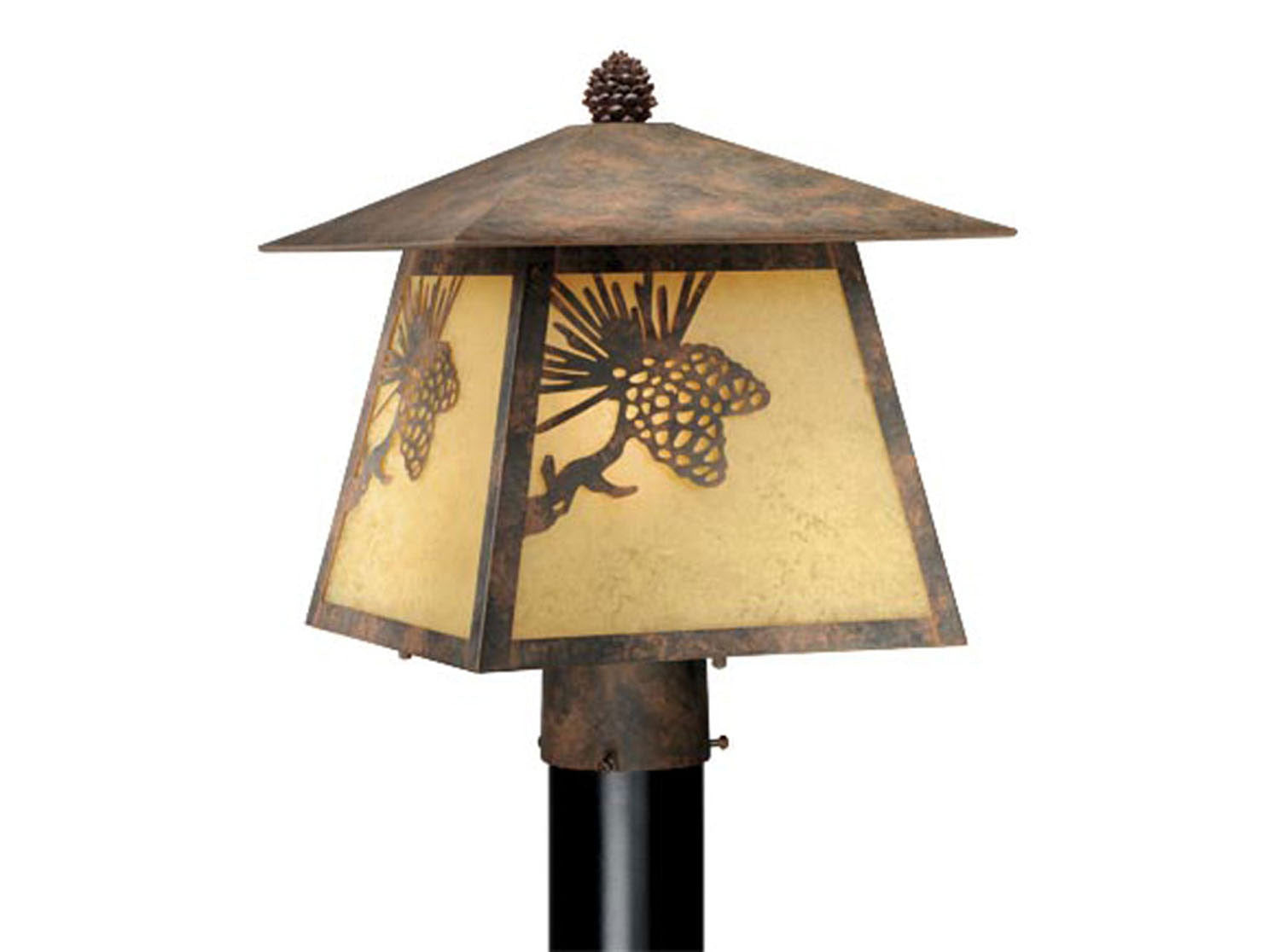 Vaxcel - OP50585OA - One Light Outdoor Post - Whitebark - Olde World Patina