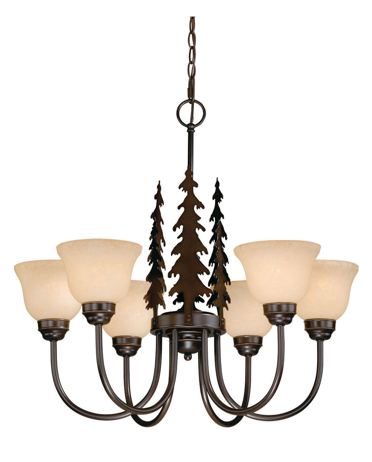 Vaxcel - CH55556BBZ - Six Light Chandelier - Yosemite - Burnished Bronze