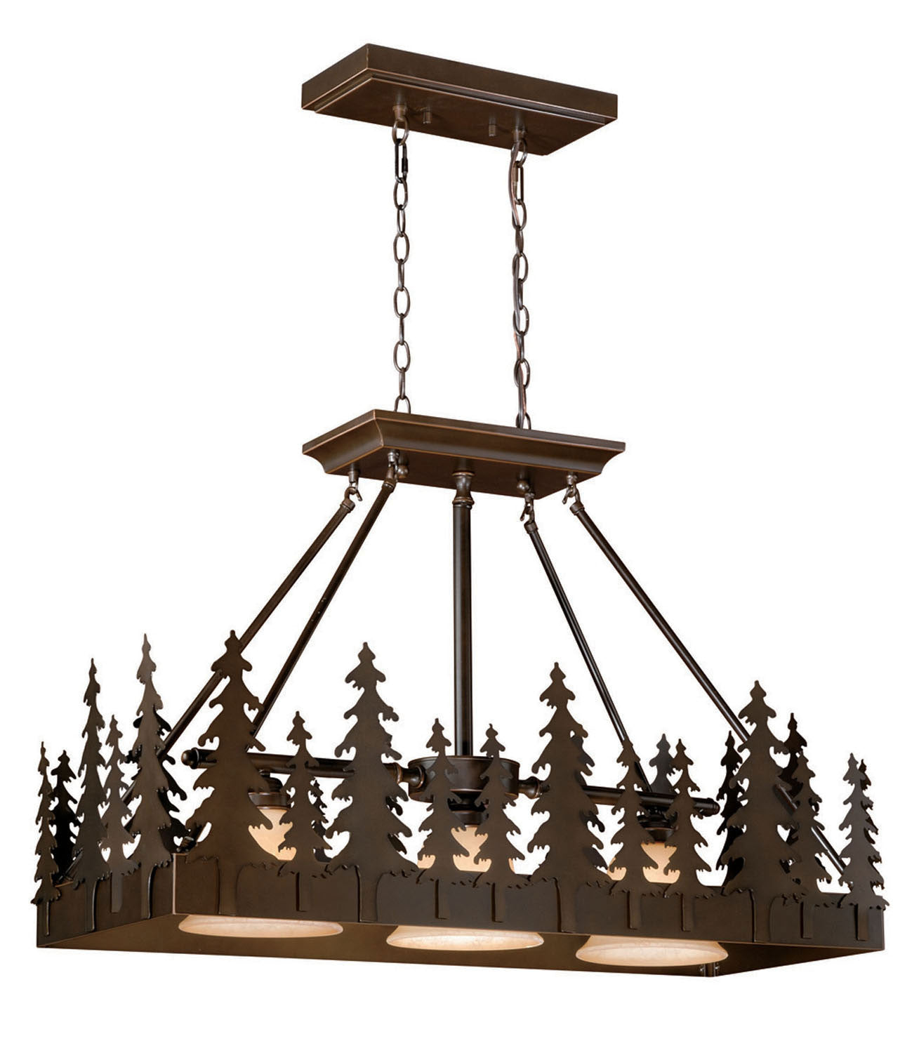 Vaxcel - PD55536BBZ - Three Light Linear Chandelier - Yosemite - Burnished Bronze
