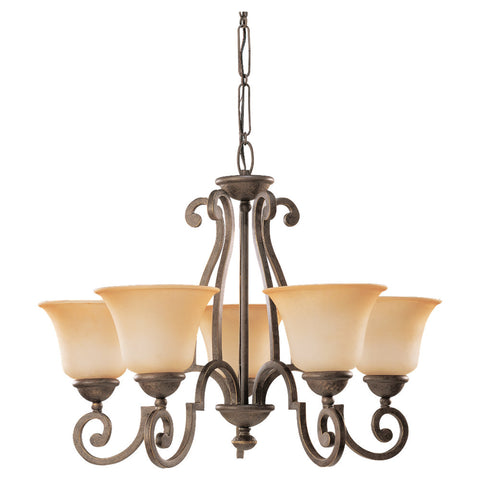 Designers Fountain 39032BLE-7 Brandywine 5 LT Chandelier