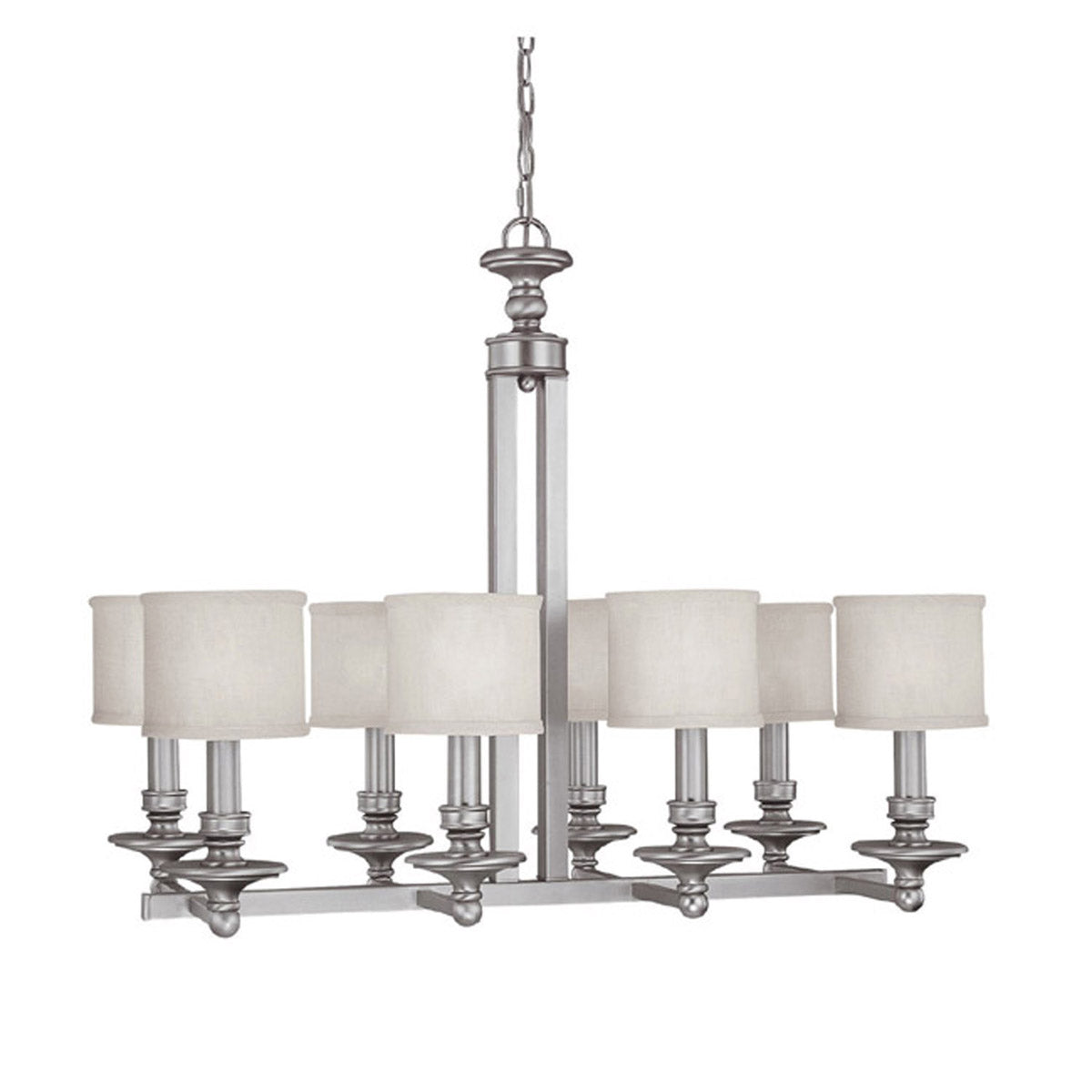 Capital Lighting Midtown 8 Light Chandelier in Matte Nickel 3918MN-451