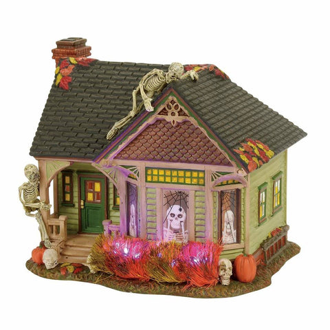 Department 56 Halloween Village Lit the Skeleton House