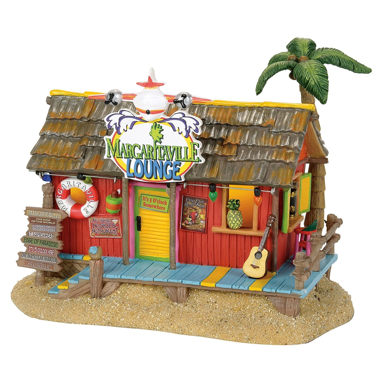 Department 56 Margaritaville Village Lounge Musical Lit Building
