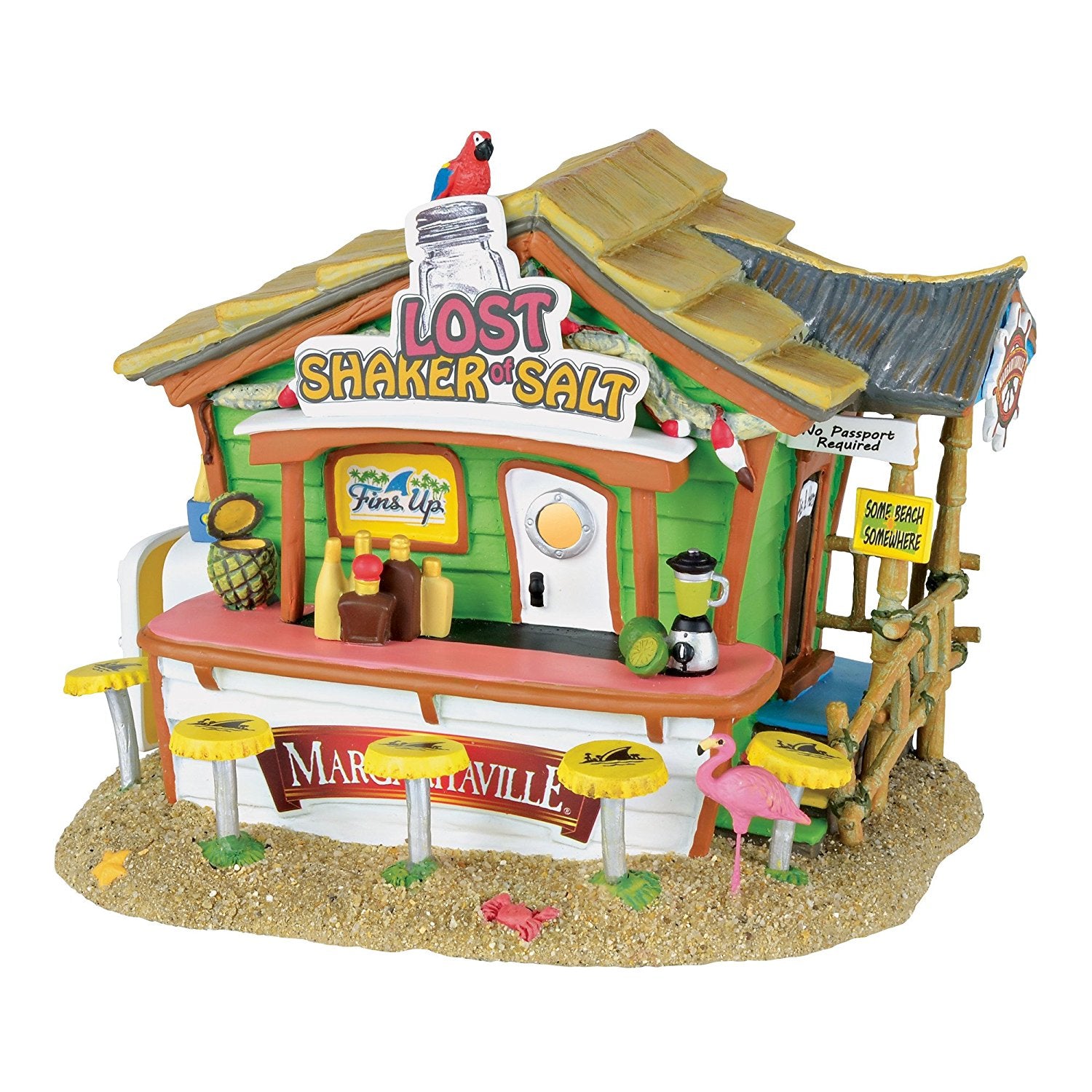 Department 56 Margaritaville Village Lost Shaker of Salt Bar Musical Lit Building