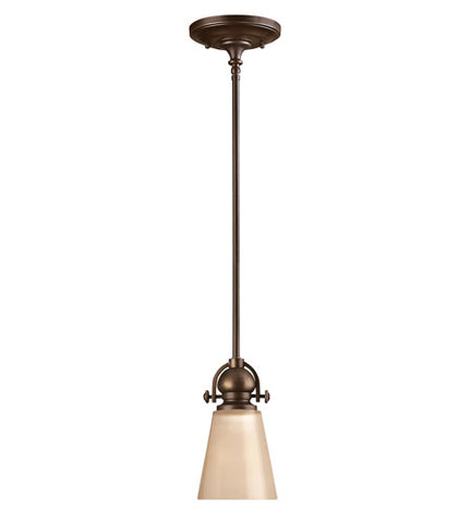 Designers Fountain Austin TKM973-WSD 1 Light Track Mini-Pendant in Weathered Saddle