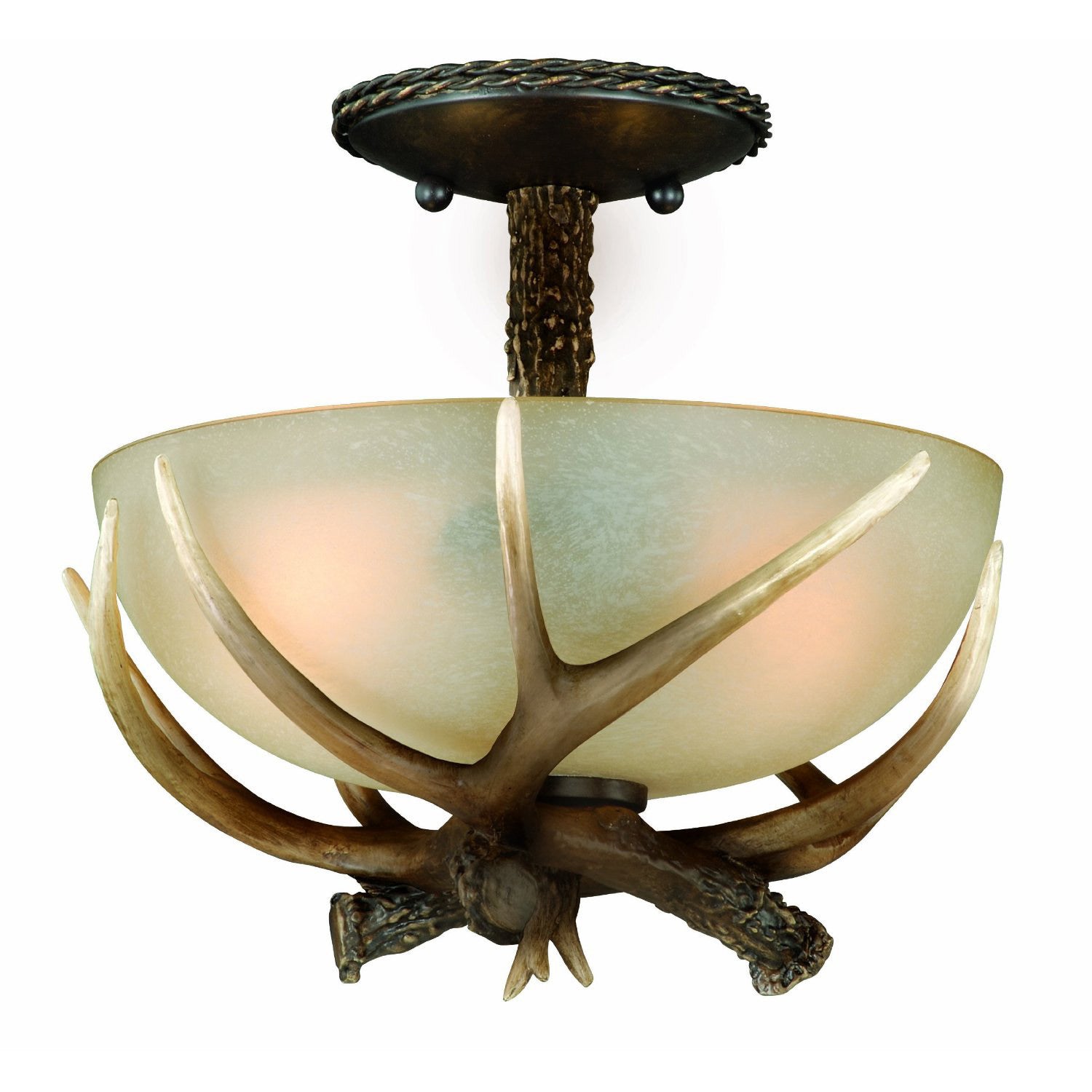 Vaxcel - C0014 - Two Light Semi-Flushmount - Yoho - Black Walnut