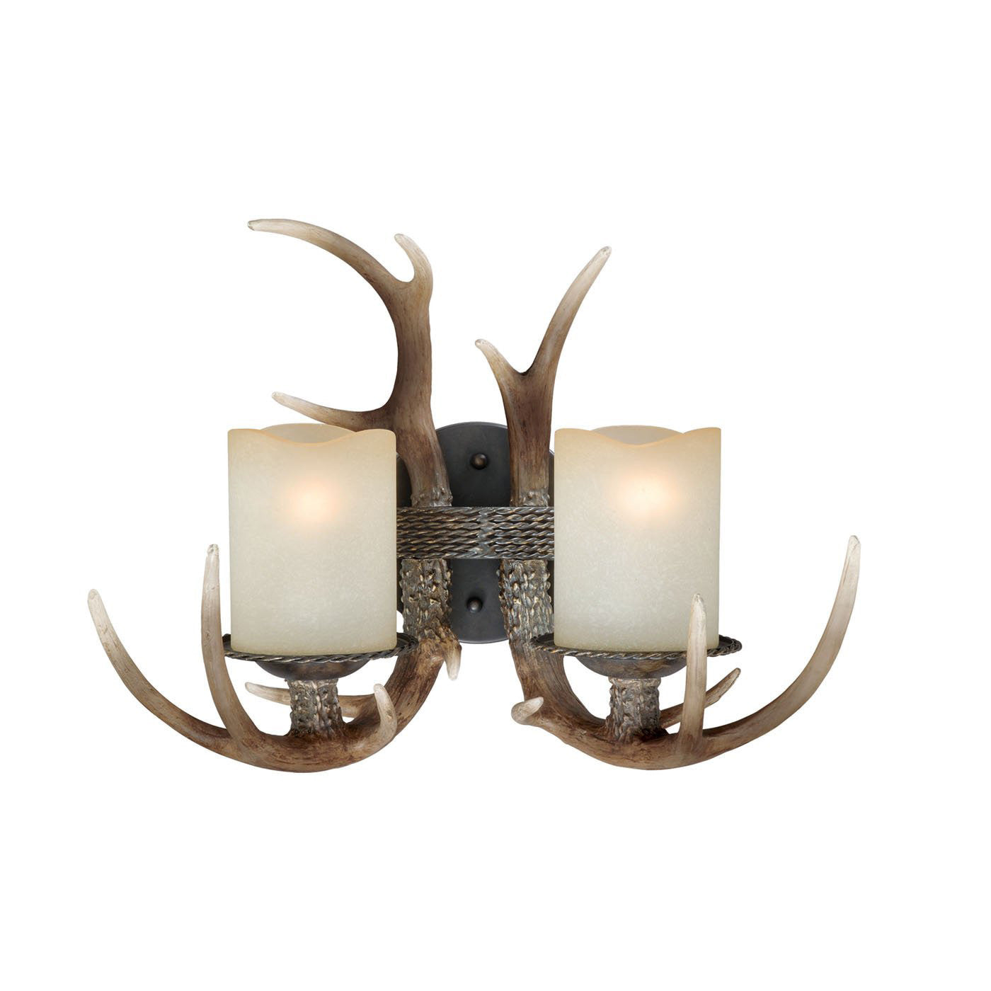 Vaxcel - W0033 - Two Light Wall Light - Yoho - Black Walnut
