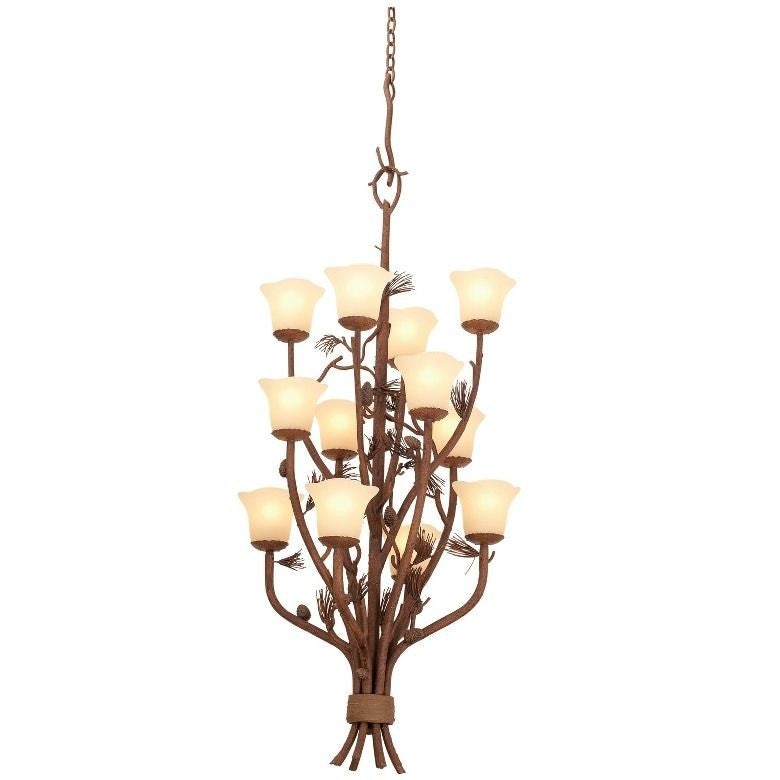 Kalco Lighting 5043 Ponderosa 12 Light 3 Tier Foyer Chandelier