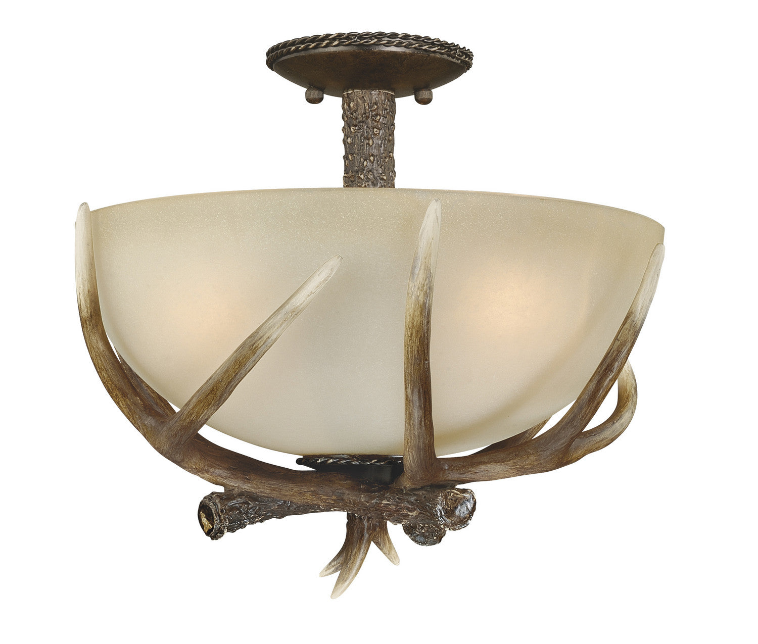 Vaxcel - C0020 - Three Light Semi-Flushmount - Yoho - Black Walnut