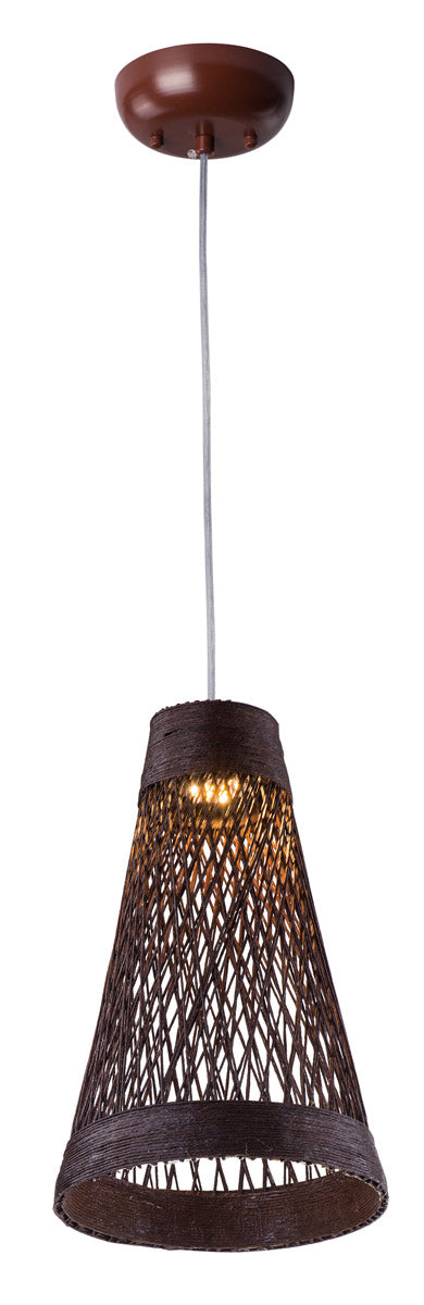 Maxim 54370CH Bahama 1 Light 7 inch Chocolate Single Pendant Ceiling Light