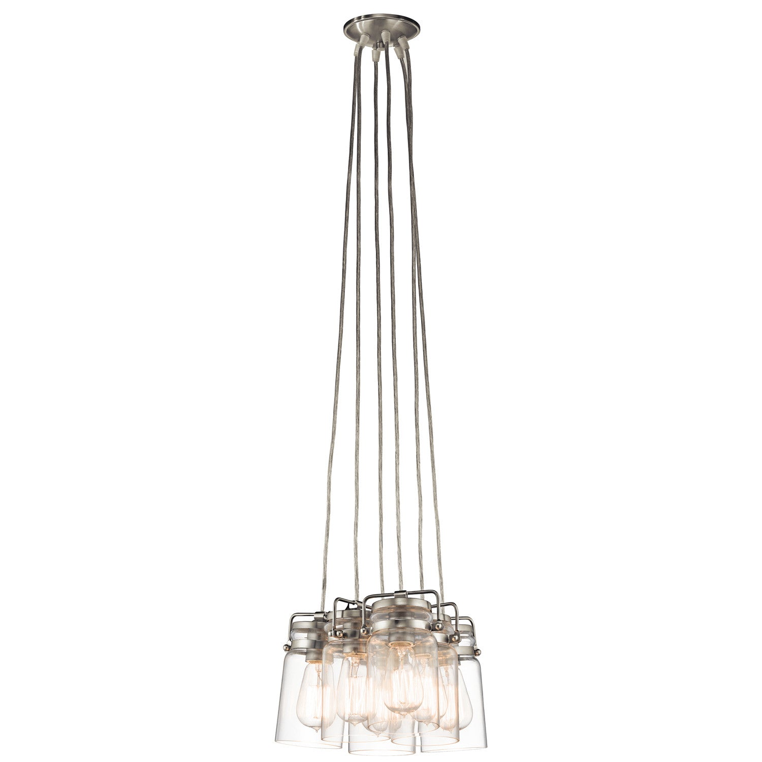 Kichler - 42877NI - Six Light Pendant - Brinley - Brushed Nickel