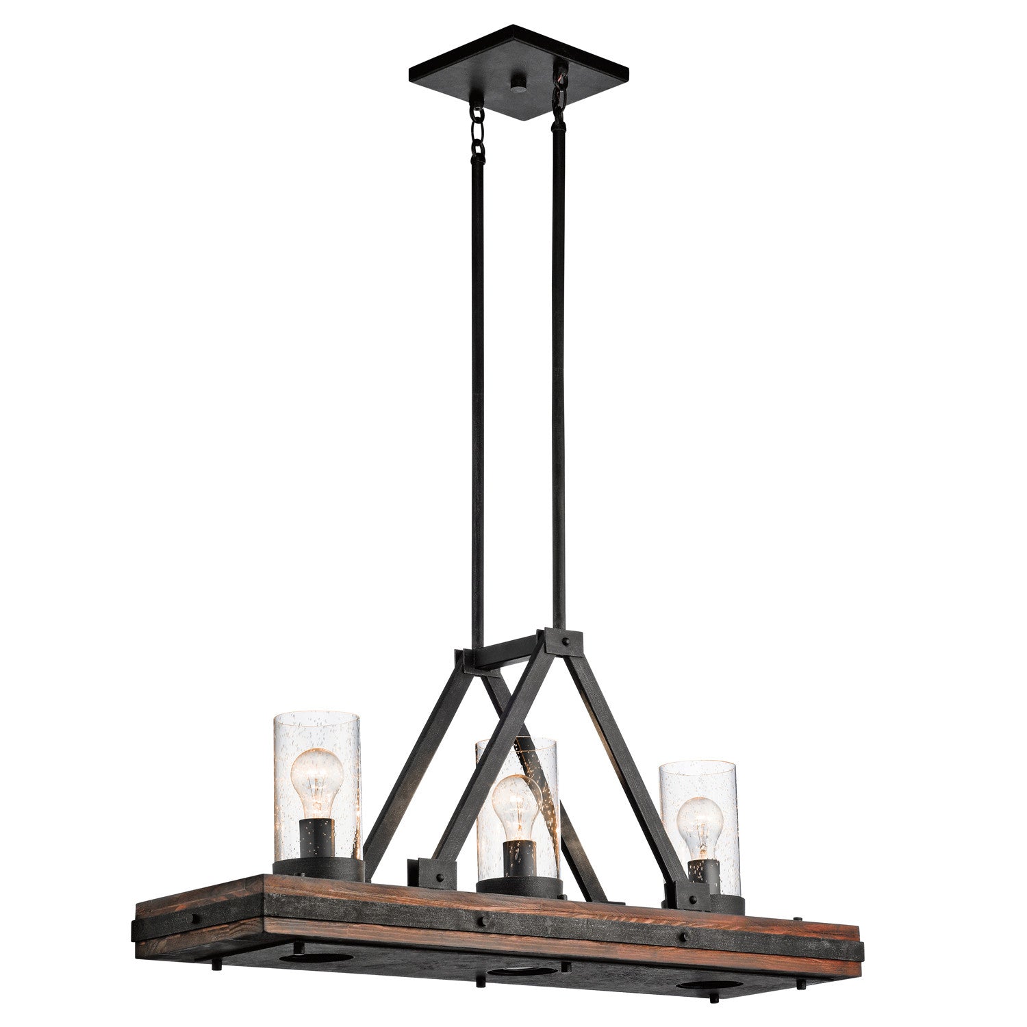 Kichler - 43433AUB - Six Light Chandelier Linear - Colerne - Auburn Stained Finish