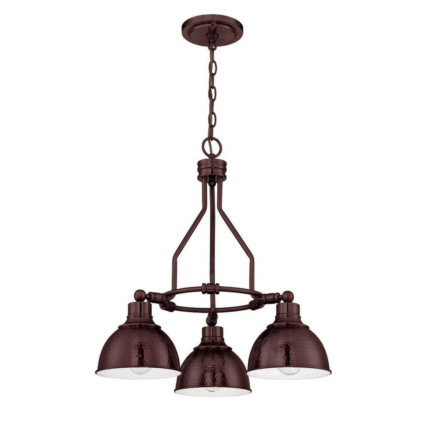 Craftmade - 35923-ABZ - 3 Light Down Chandelier - Timarron - Aged Bronze
