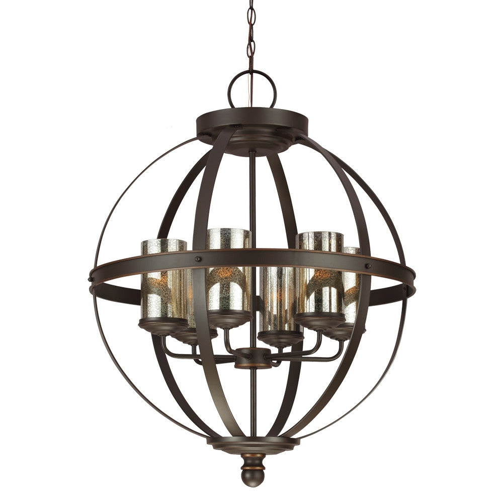 Seagull - 3110406-715 - Six Light Chandelier - Sfera - Autumn Bronze