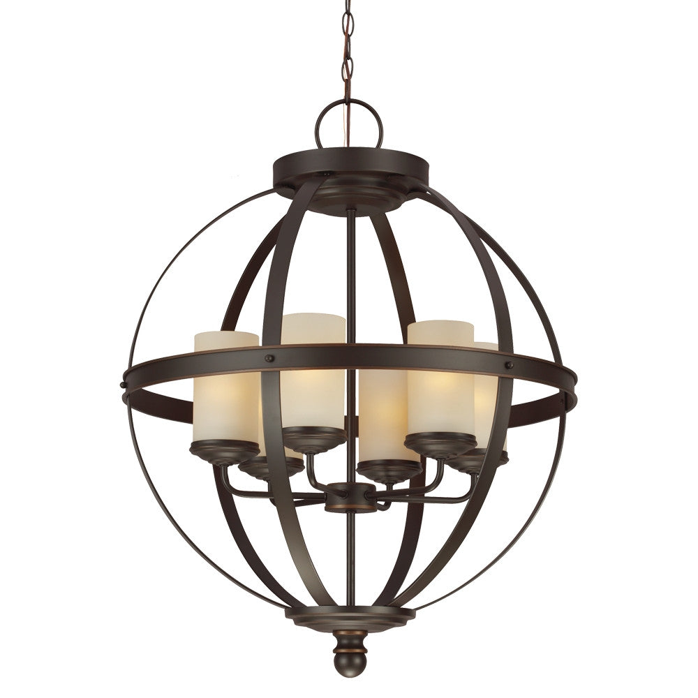 Seagull - 3190406-715 - Six Light Chandelier - Sfera - Autumn Bronze