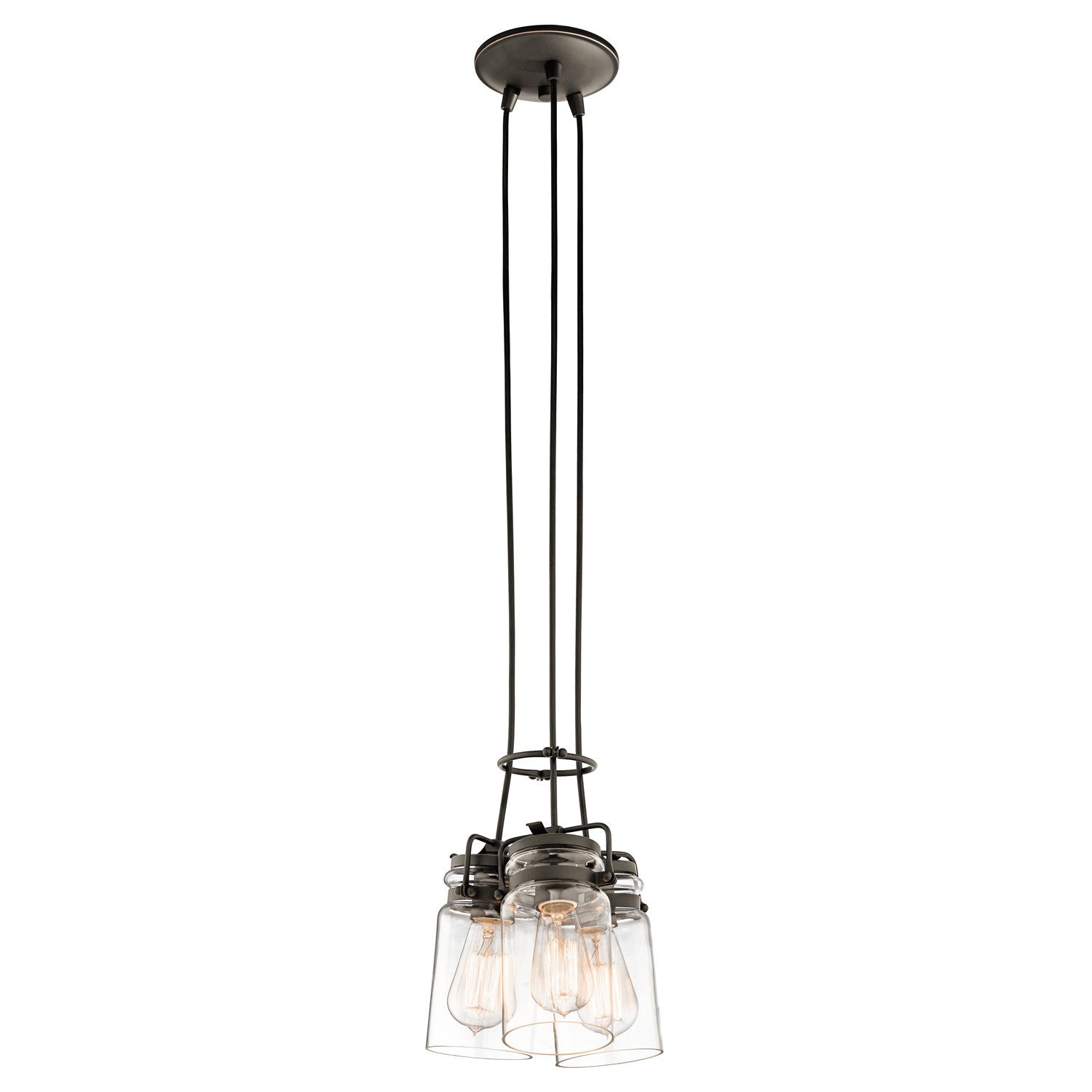 Kichler - 42869OZ - Three Light Pendant - Brinley - Olde Bronze