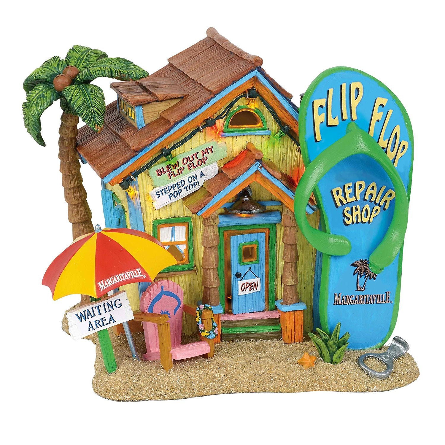 Department 56 Margaritaville Village Flip Flop Repair Shop Lighted Buildings