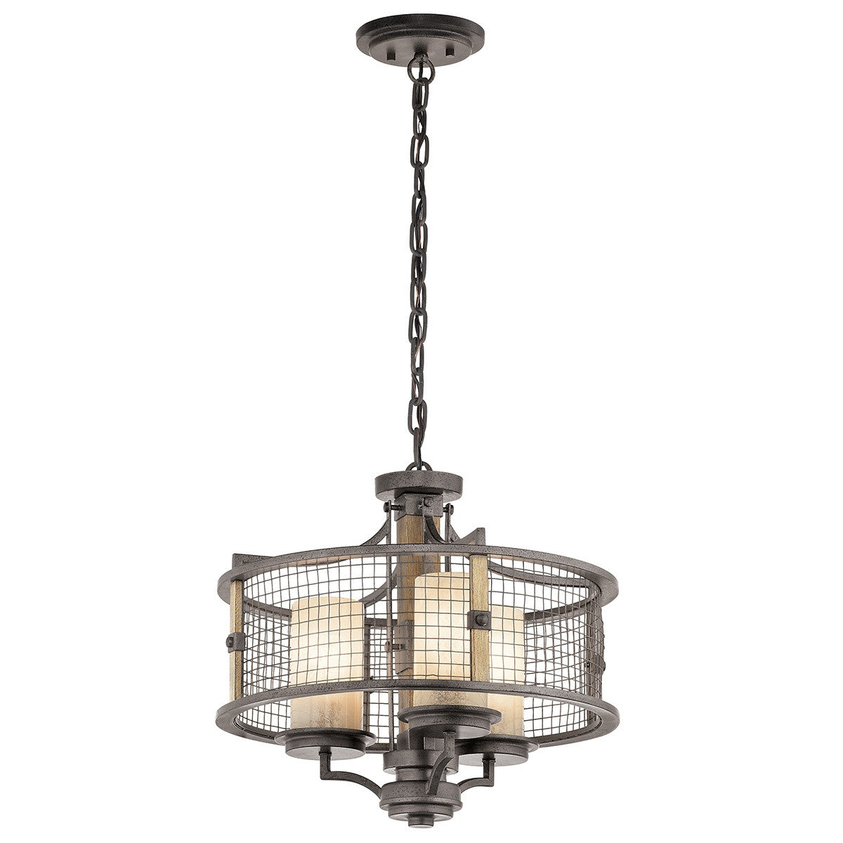Kichler - 43581AVI - Three Light Chandelier/Semi Flush - Ahrendale - Anvil Iron