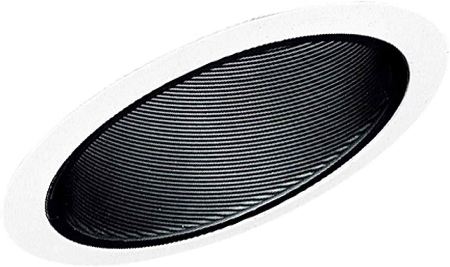 Juno Lighting 614B-WH 6-Inch Standard Slope Downlight Black Baffle, White Trim,