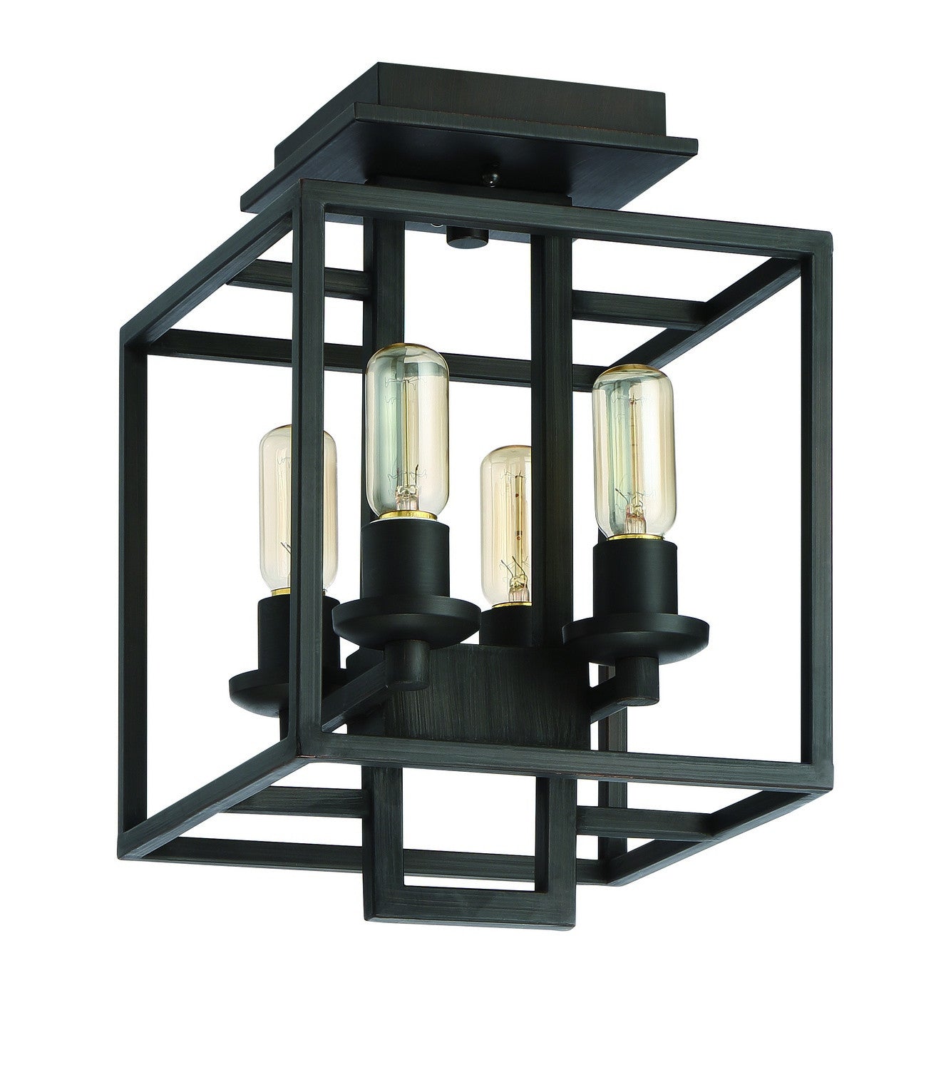 Craftmade - 41554-ABZ - Four Light Semi Flush - Cubic - Aged Bronze Brushed