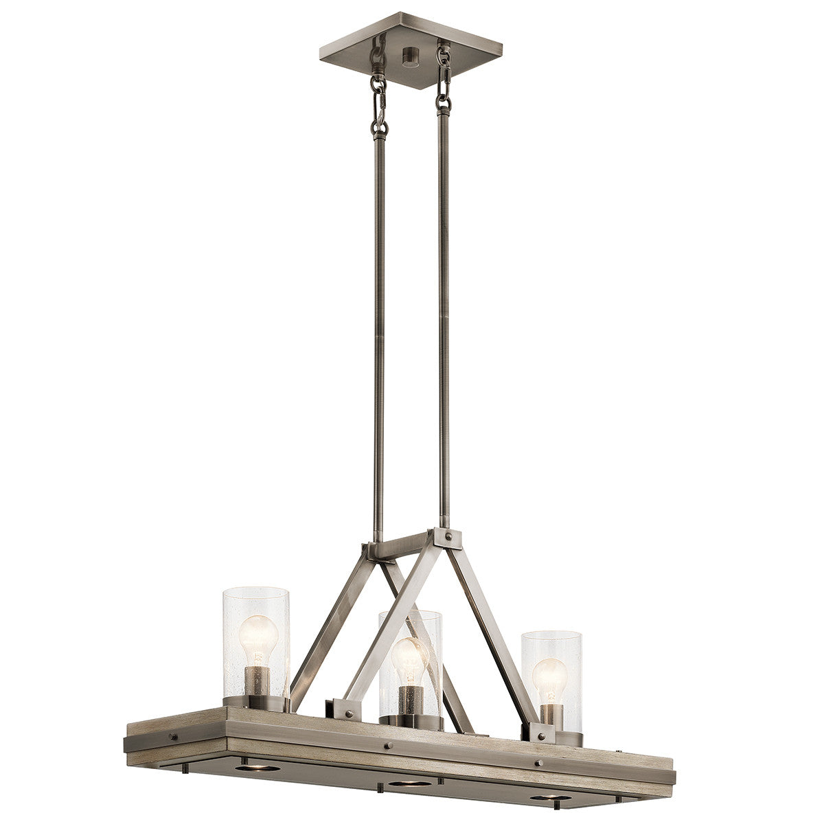 Kichler - 43433CLP - Six Light Linear Chandelier - Colerne - Classic Pewter