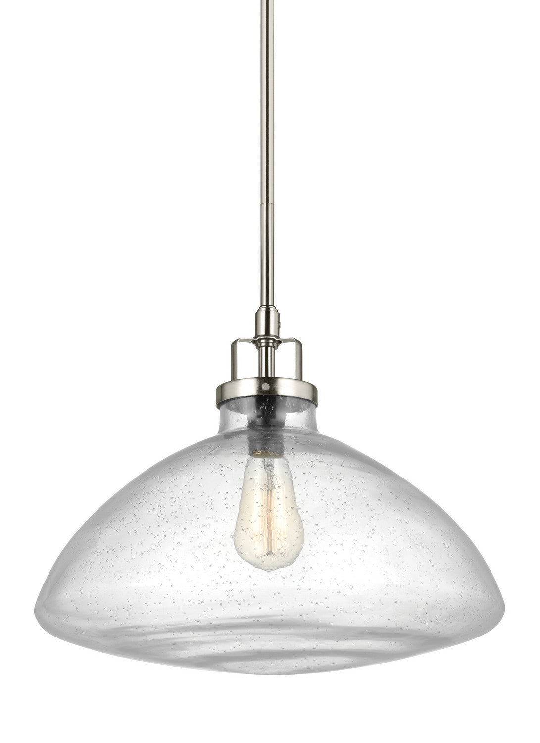 Seagull - 6614501-962 - One Light Pendant - Belton - Brushed Nickel