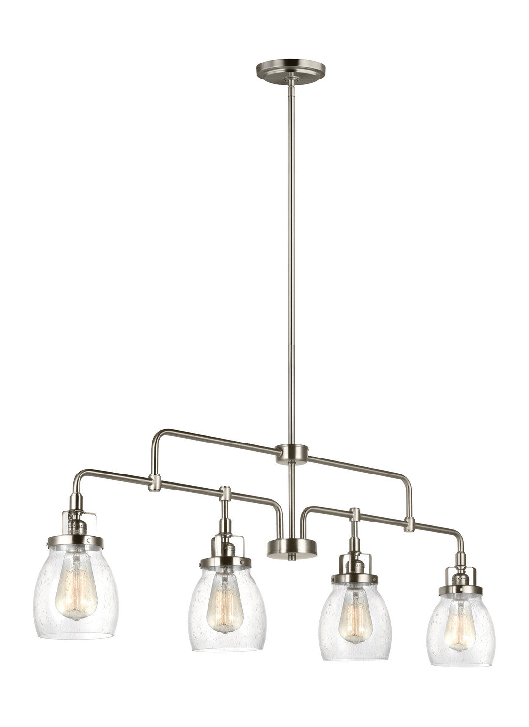 Seagull - 6614504-962 - Four Light Island Pendant - Belton - Brushed Nickel