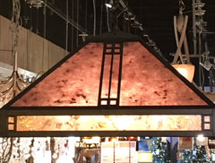 Arroyo Craftsman PH-18AM-BZ Bronze 4 Light 18 inch Pendant Ceiling Light in Almond Mica