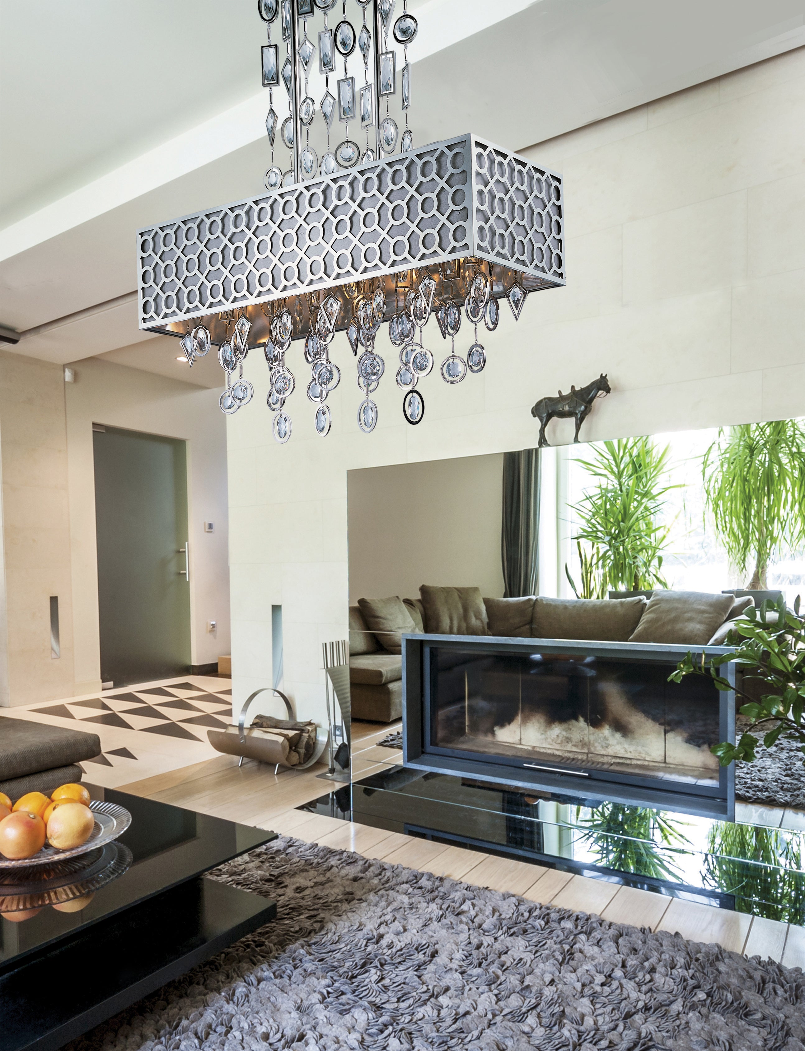 Maxim Symmetry 8-Light Chandelier 22387STPN
