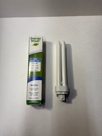 Bulbrite CF26D827/E - QuadTube Fluorescent - G24Q-3 Base