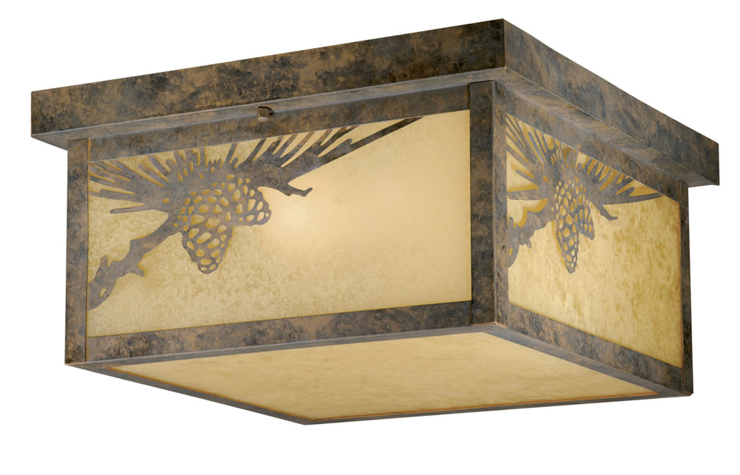 Vaxcel - OF50511OA - Two Light Outdoor Ceiling - Whitebark - Olde World Patina