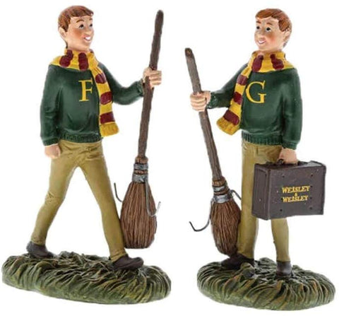 Department 56 Harry Potter Village Fred & George Weasley Figurine, 3.1"