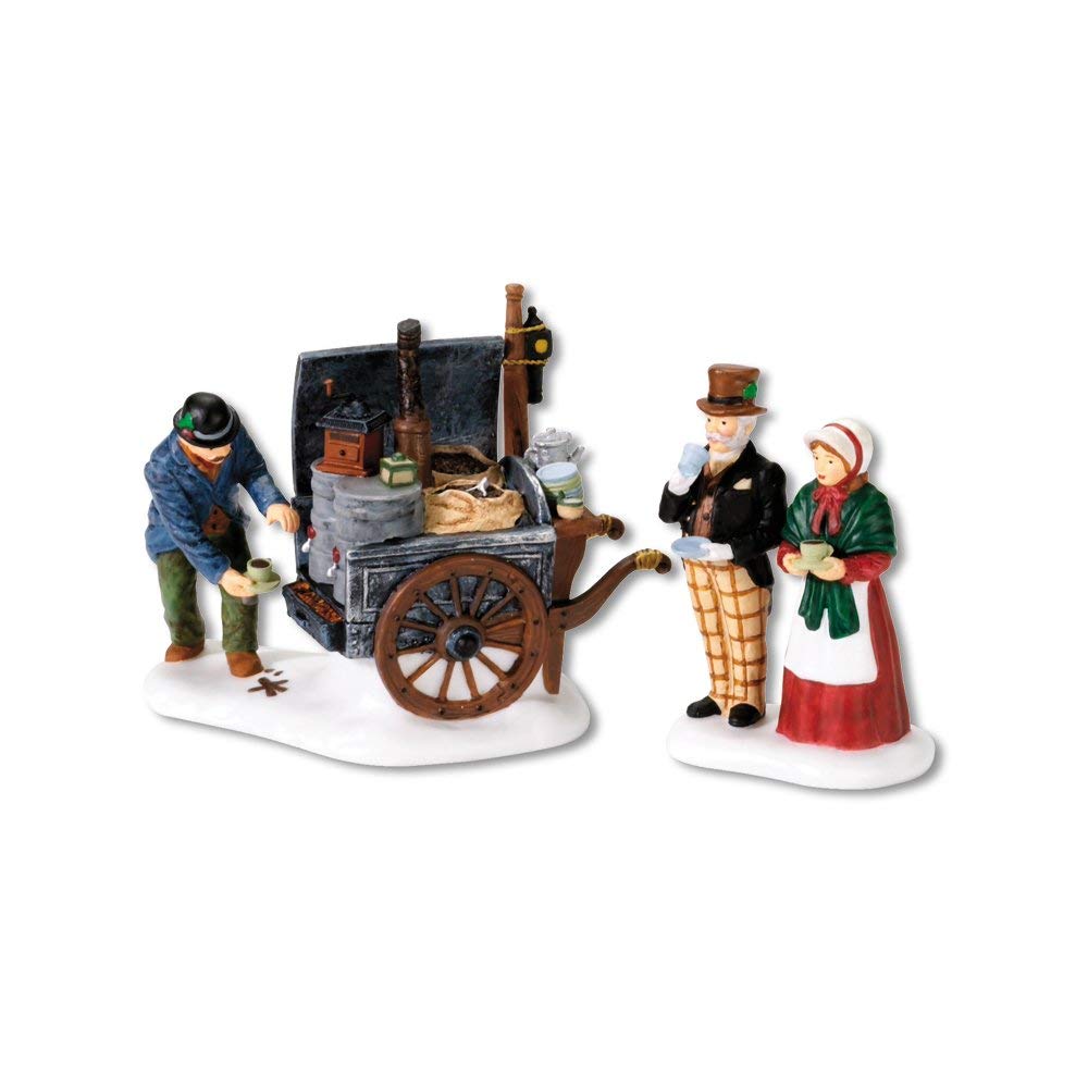 Department 56 Dickens' Village The Coffee Stall Building and Accessory Figurine (Set of 2)