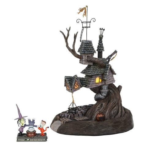 Department 56 Nightmare Before Christmas Lock, Shock and Barrel Treehouse