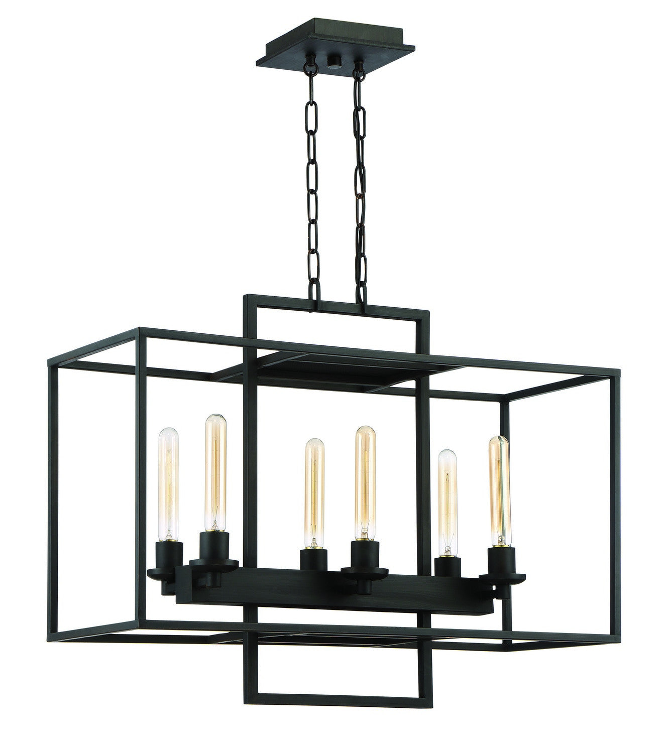 Craftmade - 41526-ABZ - Six Light Linear Chandelier - Cubic - Aged Bronze Brushed