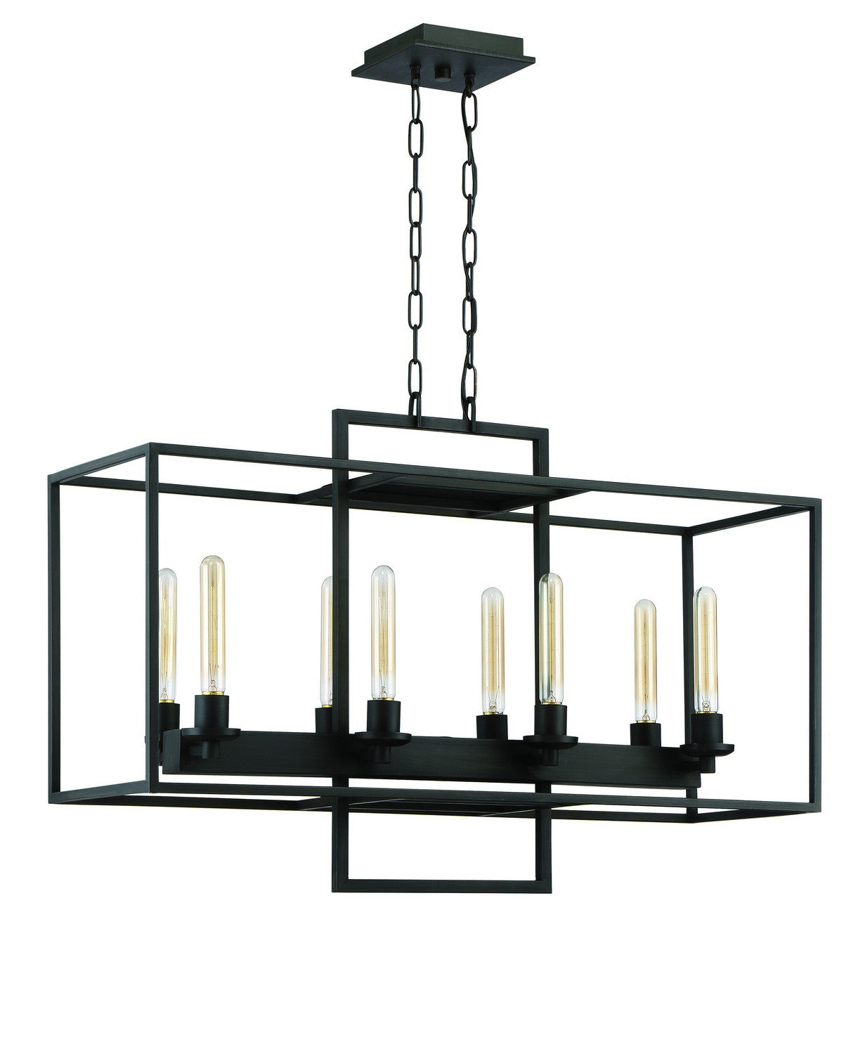 Craftmade - 41528-ABZ - Eight Light Linear Chandelier - Cubic - Aged Bronze Brushed