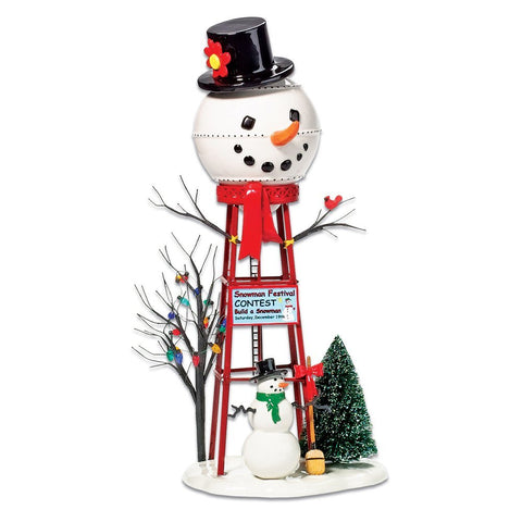 Department 56 Accessories for Villages Snowman Water tower Figurine Accessory