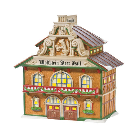 Department 56 Alpine Village Wolfstein Beer Hall Lit House