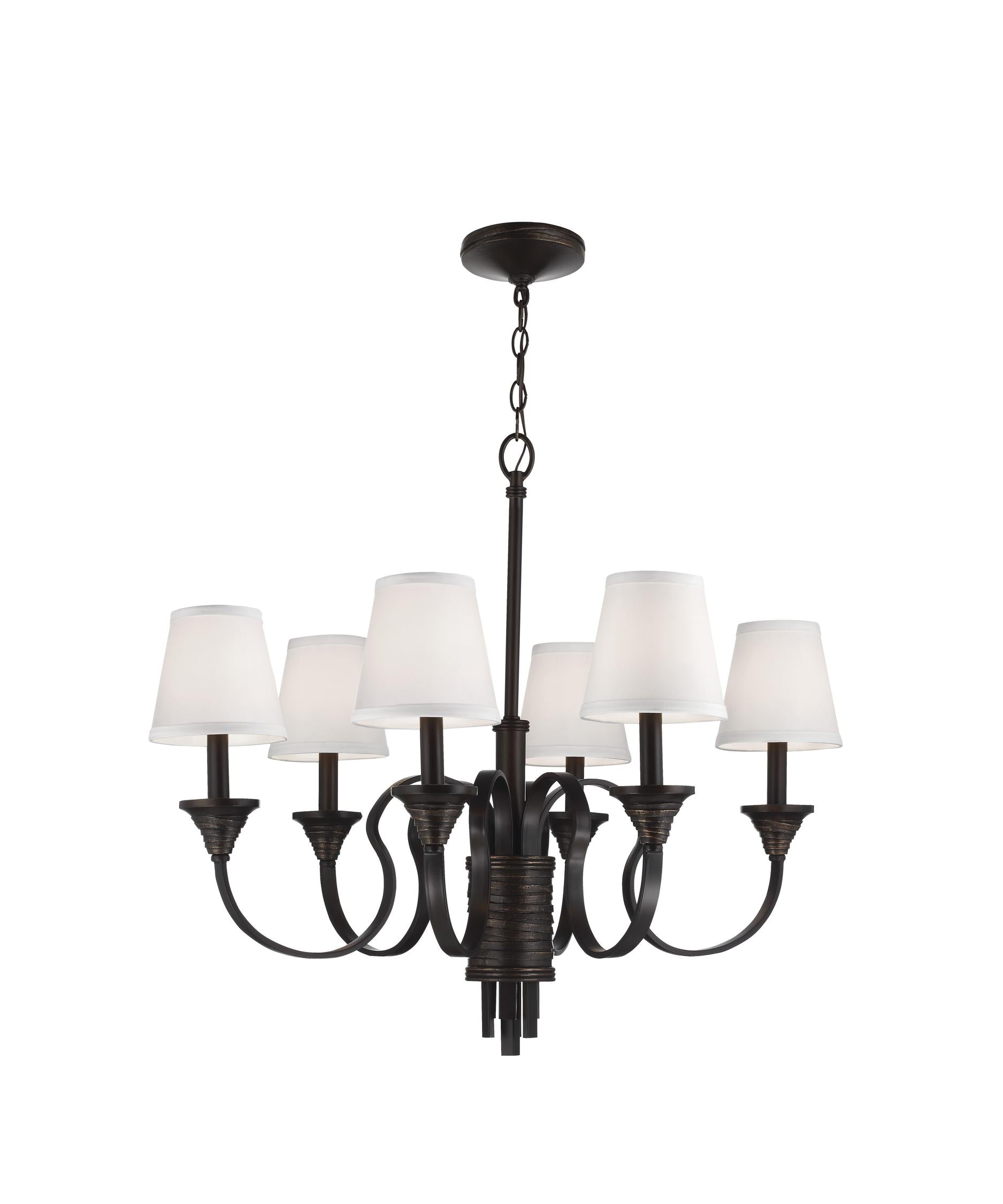 Murray Feiss Arbor Creek Chandelier Arbor Bronze / Weathered Brass F2944/6AZ/WBR